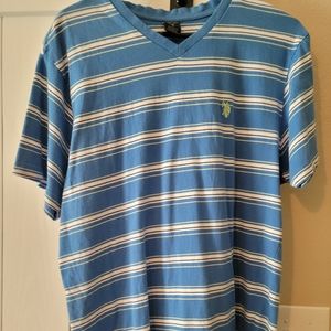 Striped V-neck